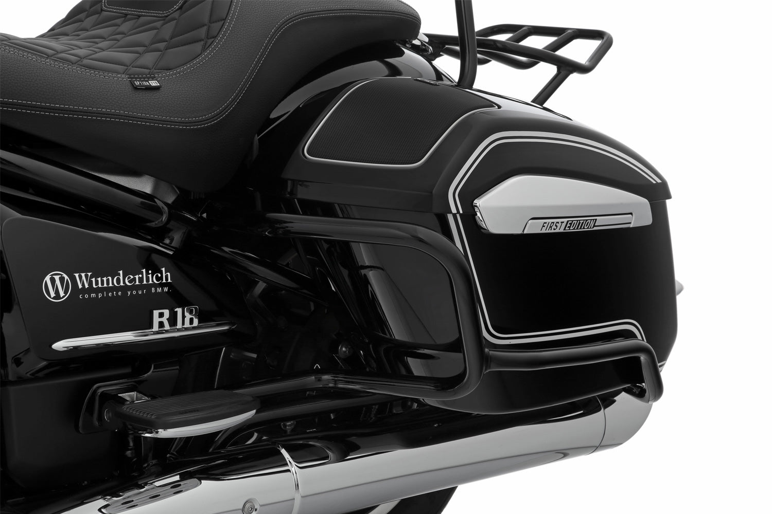 Wunderlich Case Protection Bar For Models with Emergency System | Chromed - Pyramid Motorcycle Accessories