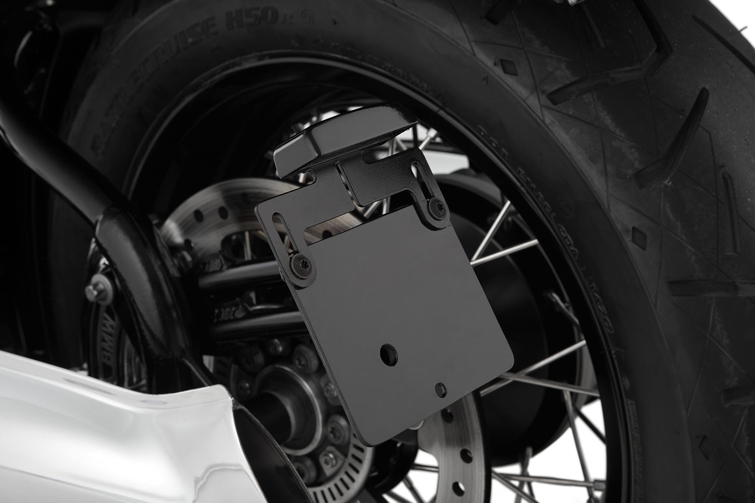 Wunderlich License Plate Holder Low | Black | BMW R nineT - Pyramid Motorcycle Accessories