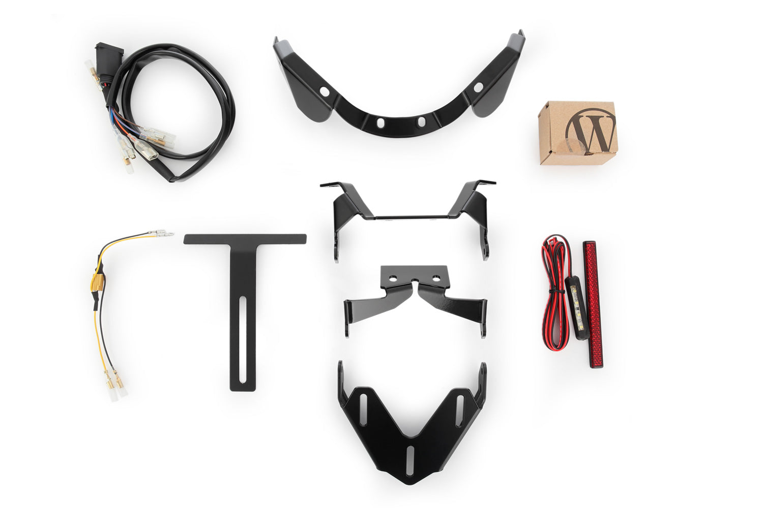 Wunderlich Pure Tail Conversion with Indicator Bracket M8 Indicator Screw Thread | Black - Pyramid Motorcycle Accessories