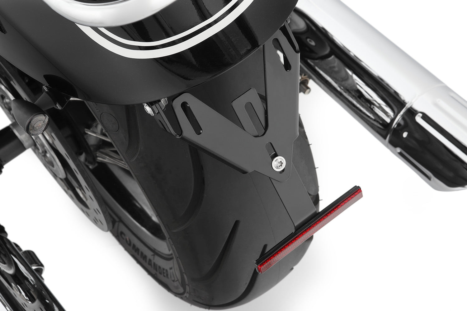 Wunderlich Pure Tail Conversion with Indicator Bracket M8 Indicator Screw Thread | Black - Pyramid Motorcycle Accessories