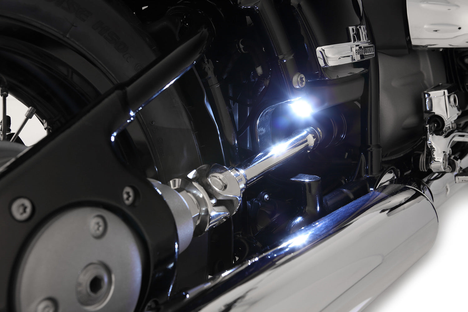 Wunderlich Cardan Shaft Lighting | Black - Pyramid Motorcycle Accessories