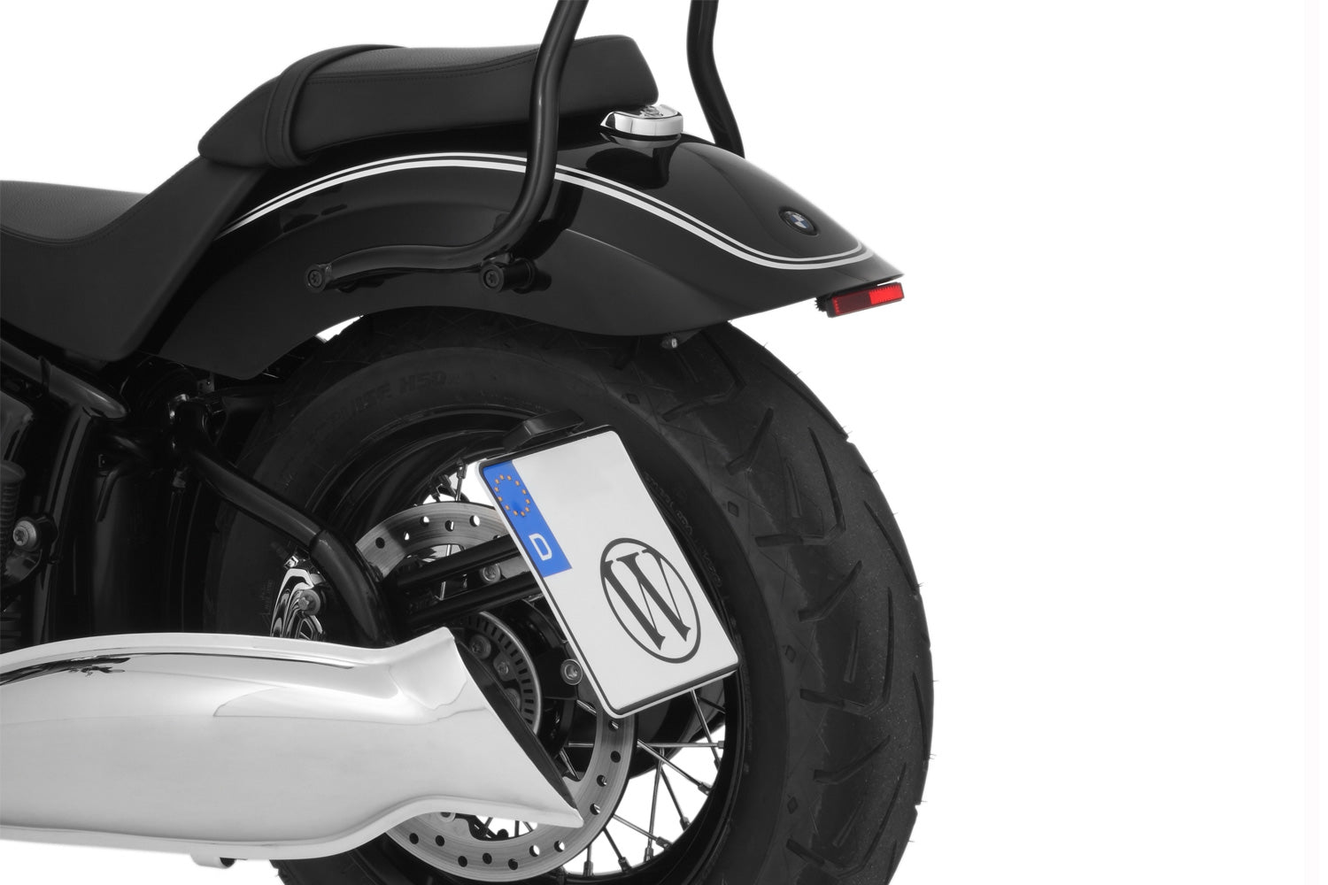 Wunderlich Low Tail Conversion with Indicator Bracket M5 Screw Thread | Black - Pyramid Motorcycle Accessories