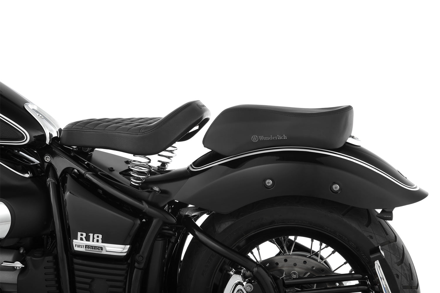 Wunderlich Swinging Saddle Rockbob with Original Tail | Black | BMW R 18 - Pyramid Motorcycle Accessories