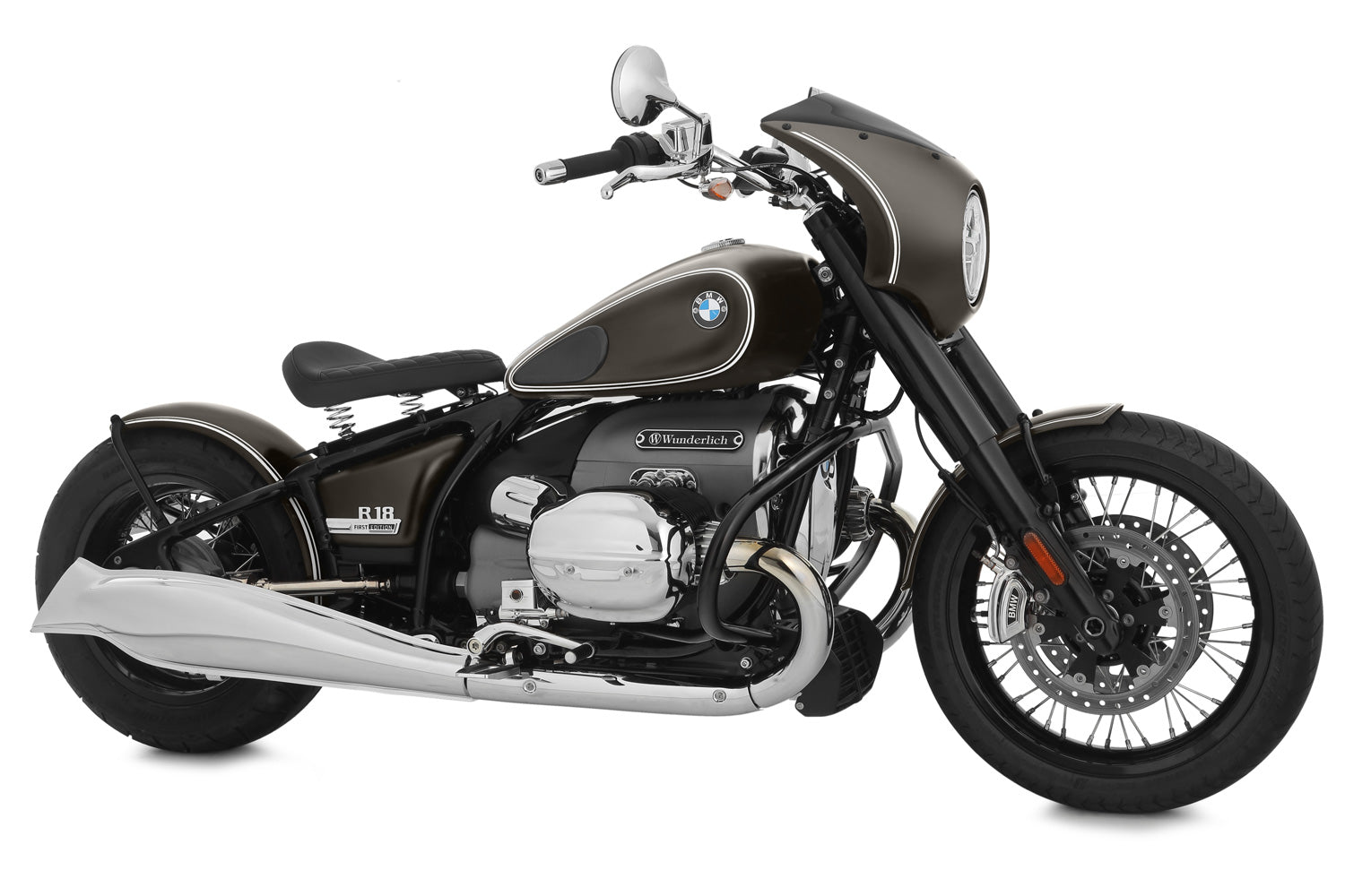 Wunderlich Rear Fender Rockbob Manhattan Metallic Matt | White | BMW R 18 - Pyramid Motorcycle Accessories