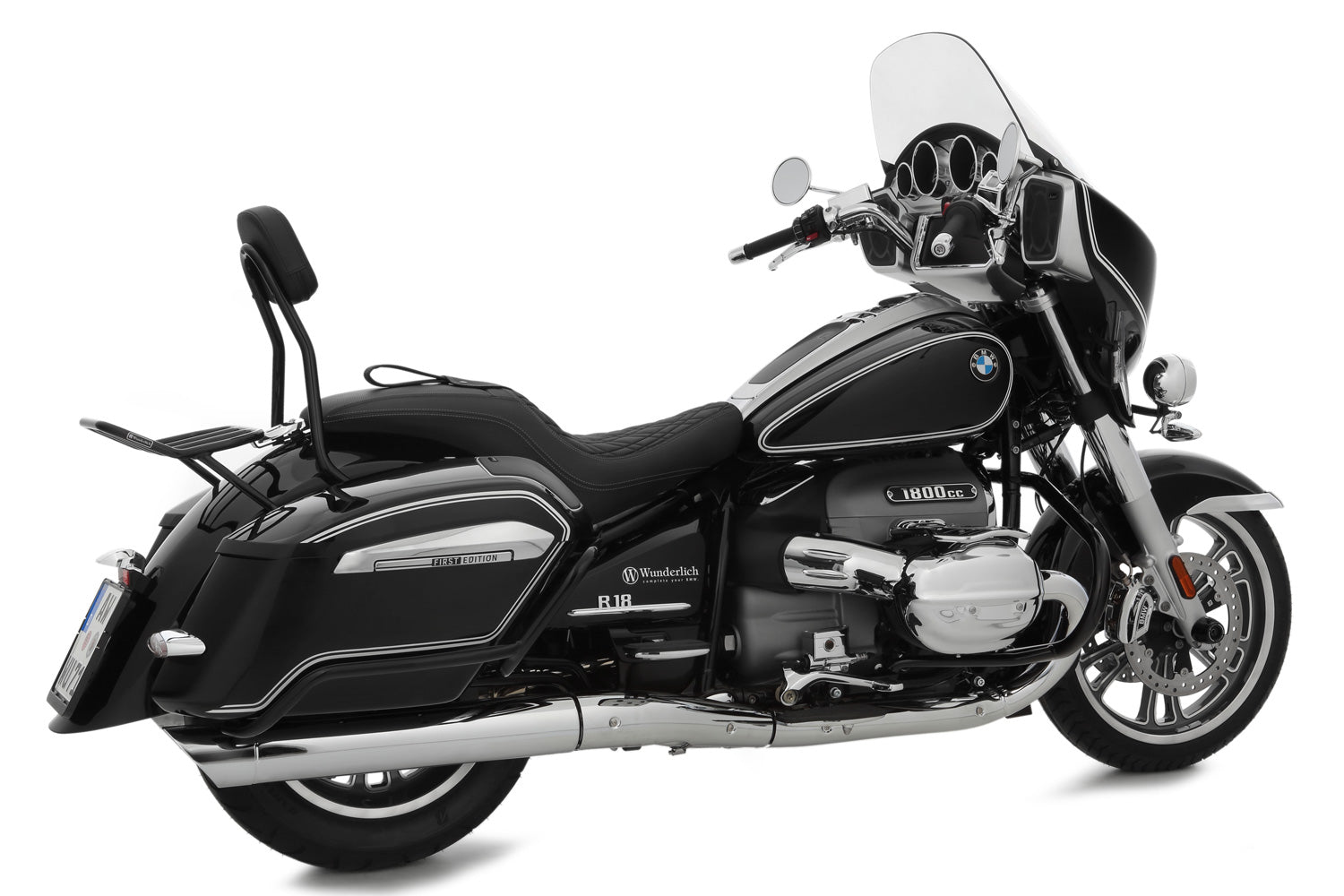 Wunderlich Leg Rests Left and Right | Chrome | BMW R 18 - Pyramid Motorcycle Accessories
