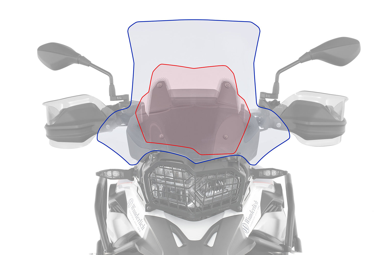 Wunderlich Windshield Marathon Carrier Long 160mm | Light Smoke | BMW F 750 GS - Pyramid Motorcycle Accessories