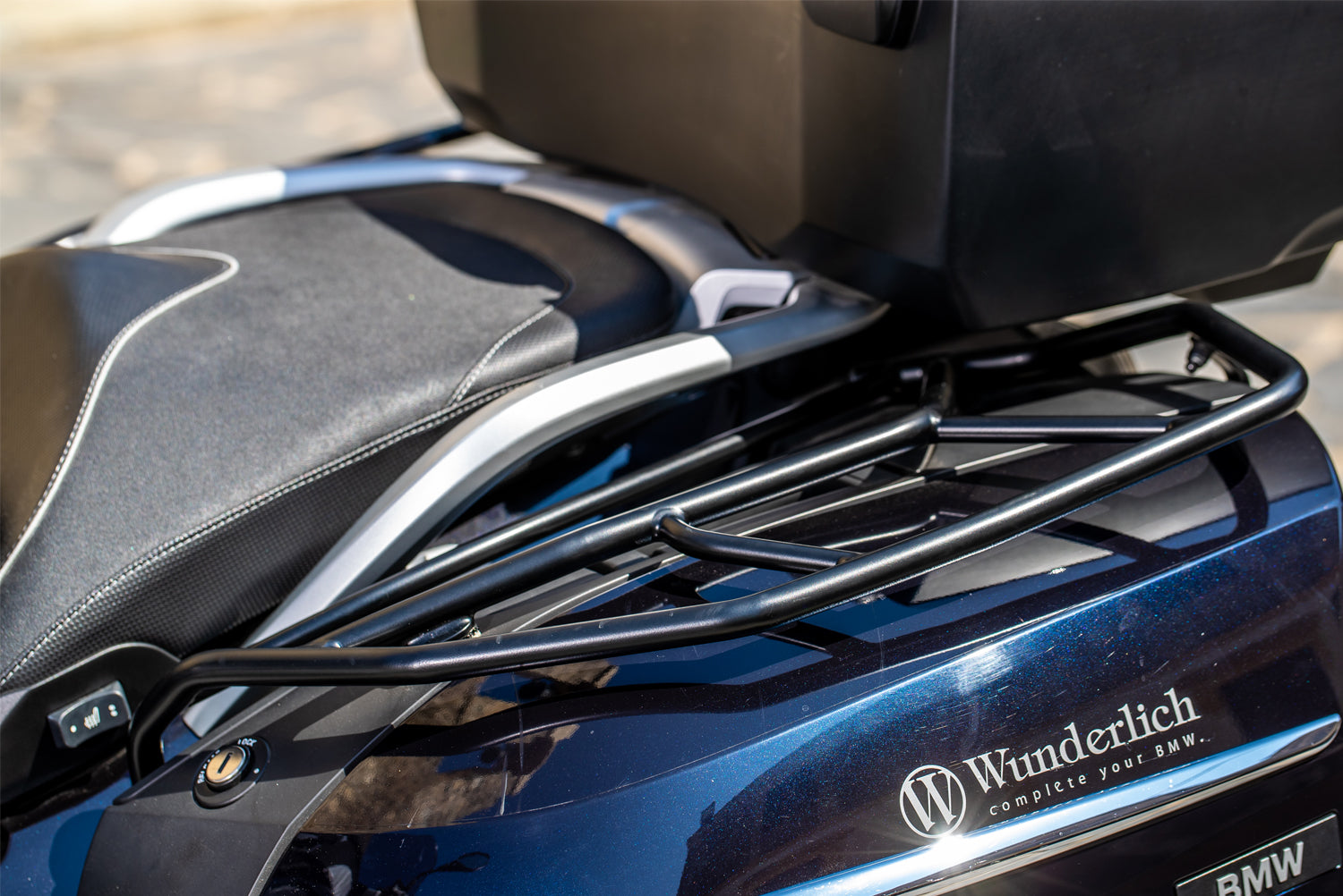 Wunderlich Luggage Rails For Original Case Right | Black | BMW R 1250 RT - Pyramid Motorcycle Accessories
