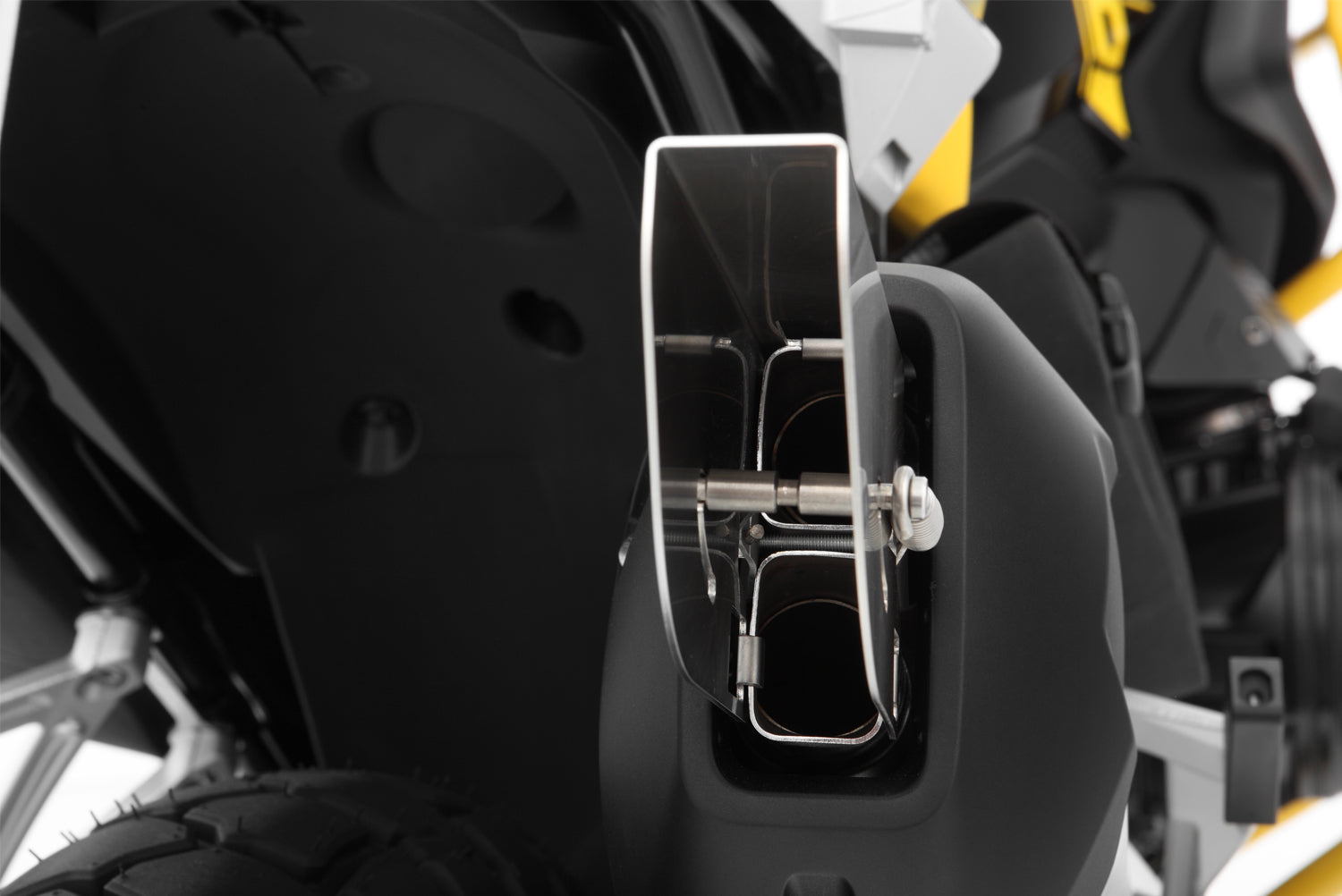 Wunderlich Gonzzoo Exhaust Deflector | Black | BMW R 1250 GS - Pyramid Motorcycle Accessories