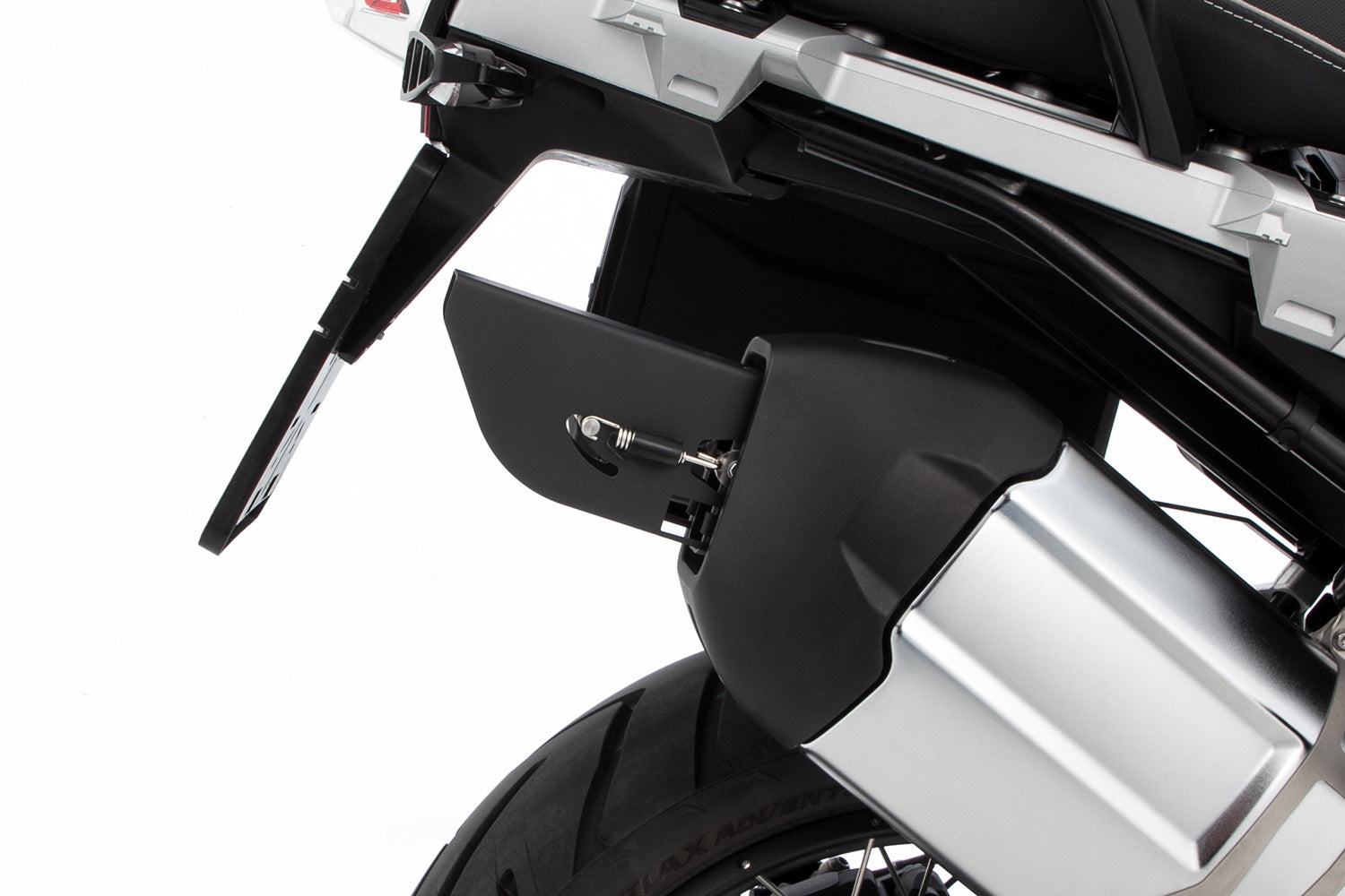 Wunderlich Gonzzoo Exhaust Deflector For Akrapovic Sports | Silver | BMW R 1250 GS - Pyramid Motorcycle Accessories
