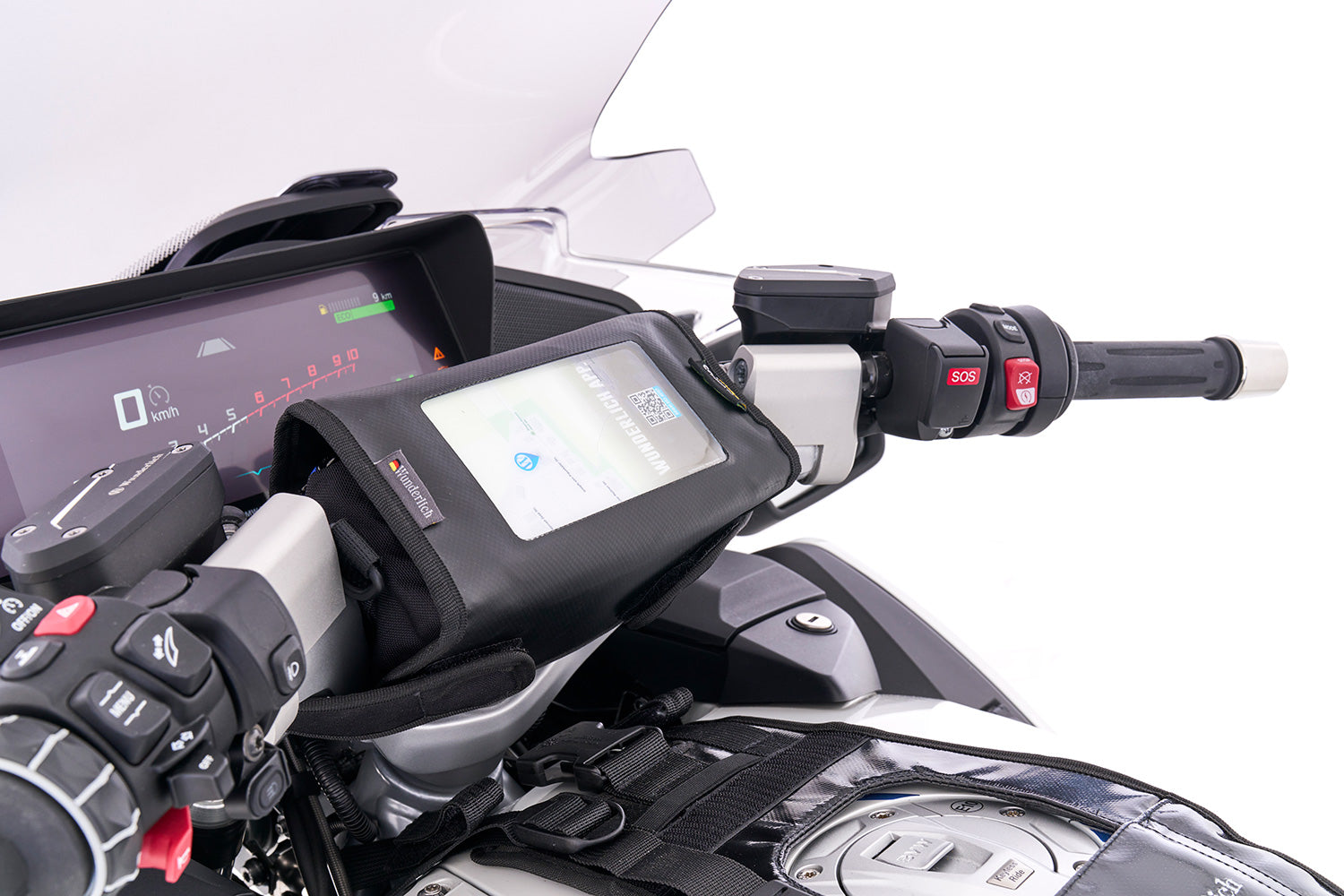 Wunderlich Handlebar Bar Bag Evo Large | Black | BMW R nineT - Pyramid Motorcycle Accessories