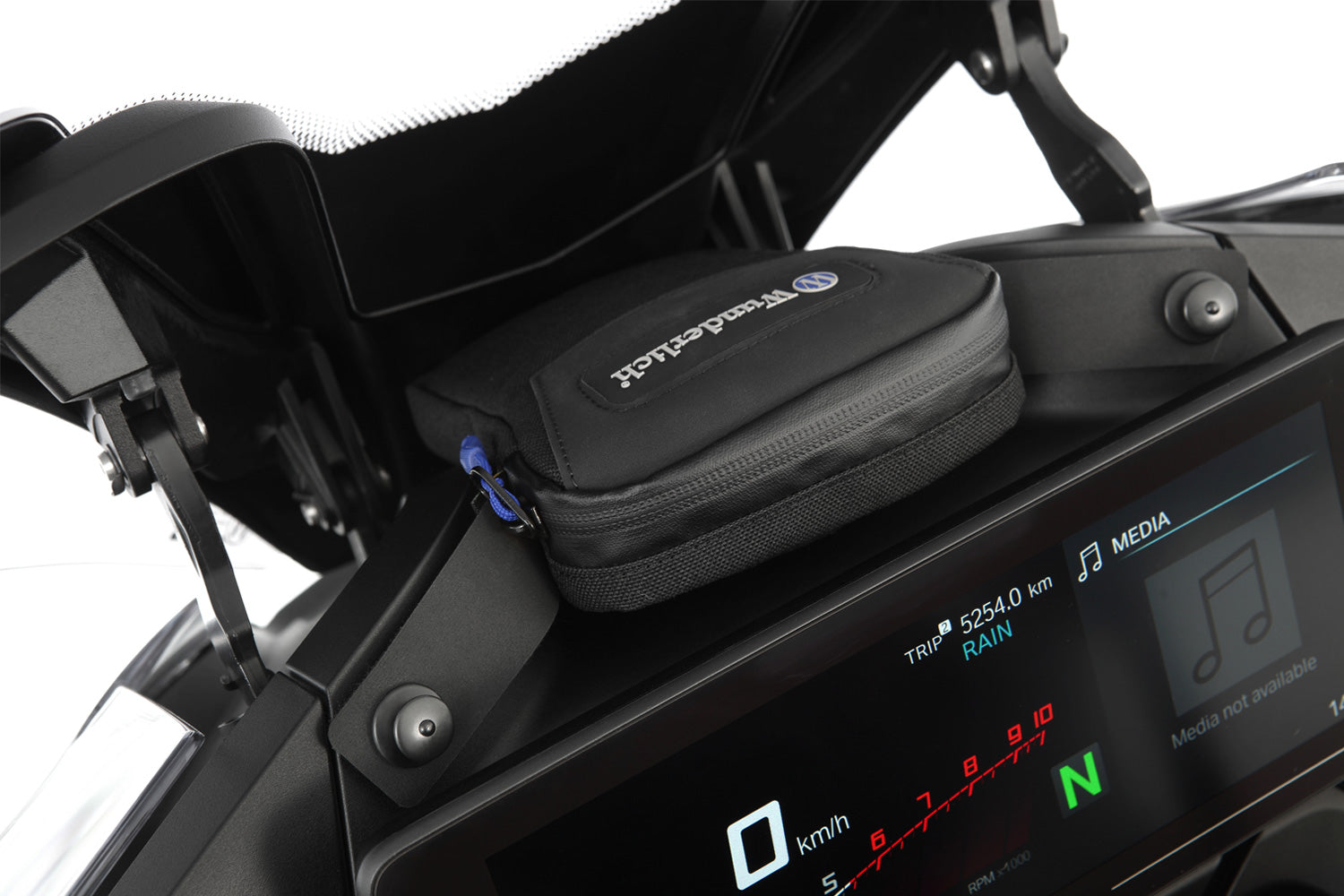 Wunderlich Cockpit Cover For Universal Device Mount | Black - Pyramid Motorcycle Accessories