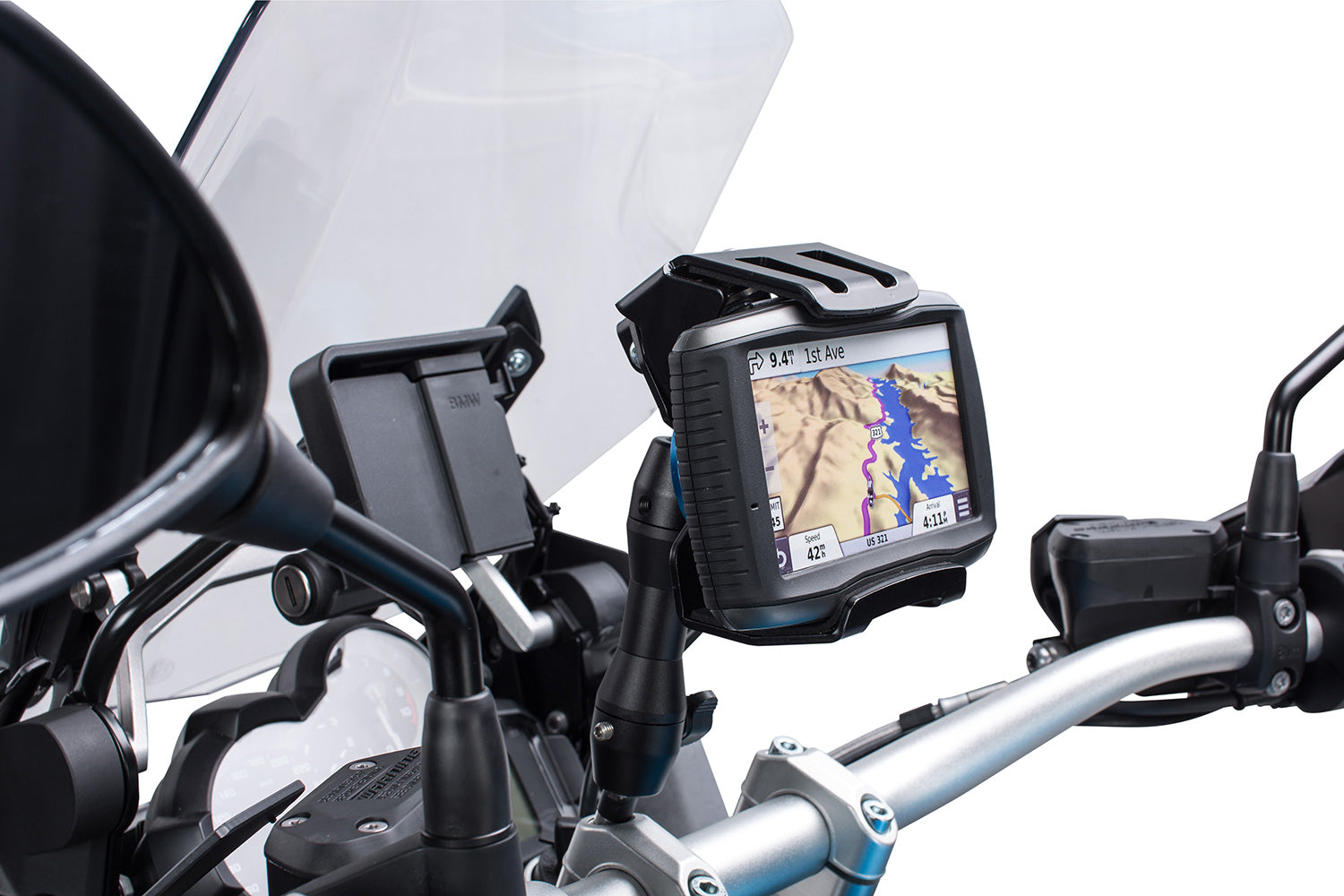 Wunderlich Bracket For Garmin Zumo 590/595 Extreme | Black - Pyramid Motorcycle Accessories