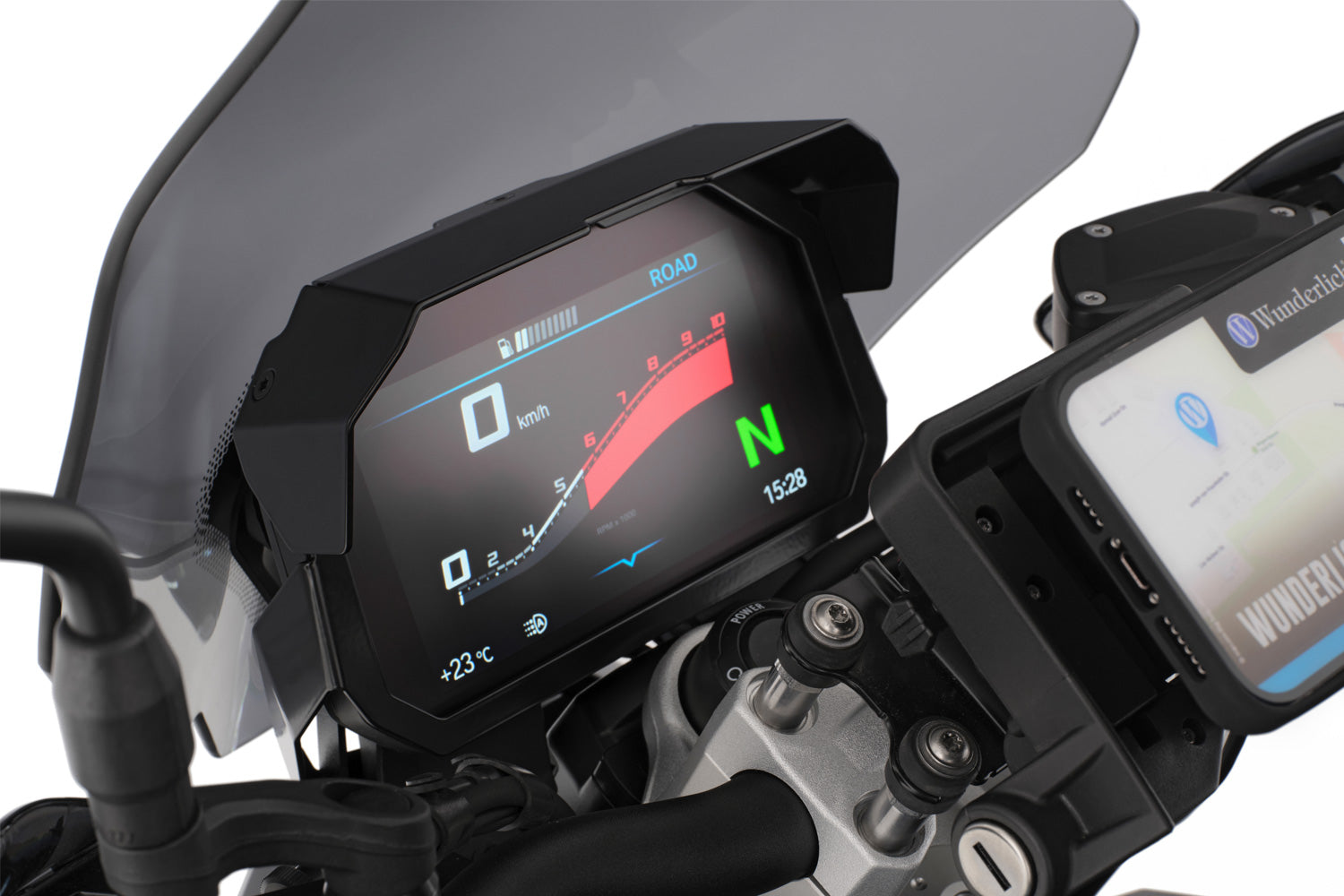 Wunderlich TFT Display Anti-theft Protection with Sun Visor Preparation | F 900 XR - Pyramid Motorcycle Accessories