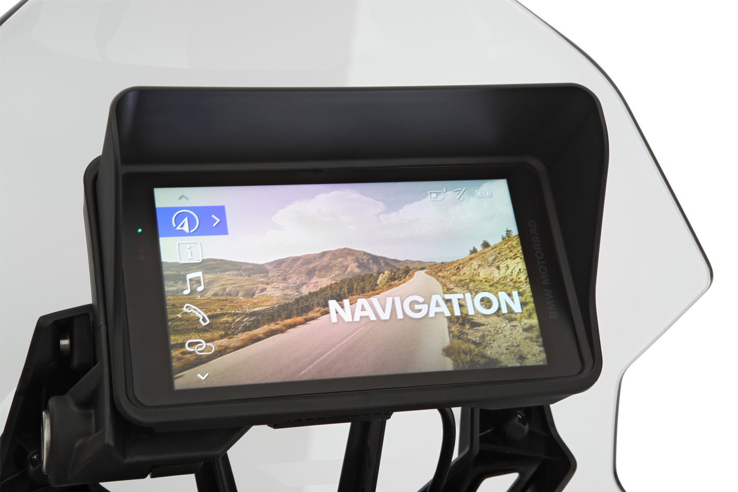 Wunderlich Glare Shield for BMW Navigator Connectedride | Black | BMW R nineT - Pyramid Motorcycle Accessories