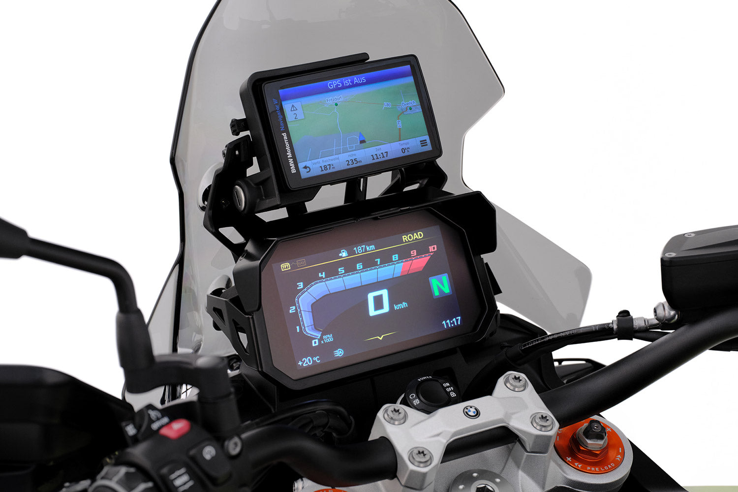 Wunderlich Cockpit Panel without Board Socket | R 1300 GS | Black - Pyramid Motorcycle Accessories