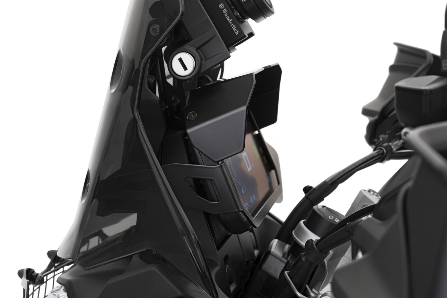Wunderlich Sun Visor For TFT Anti-Theft Protection High | Black | BMW F 900 GS - Pyramid Motorcycle Accessories