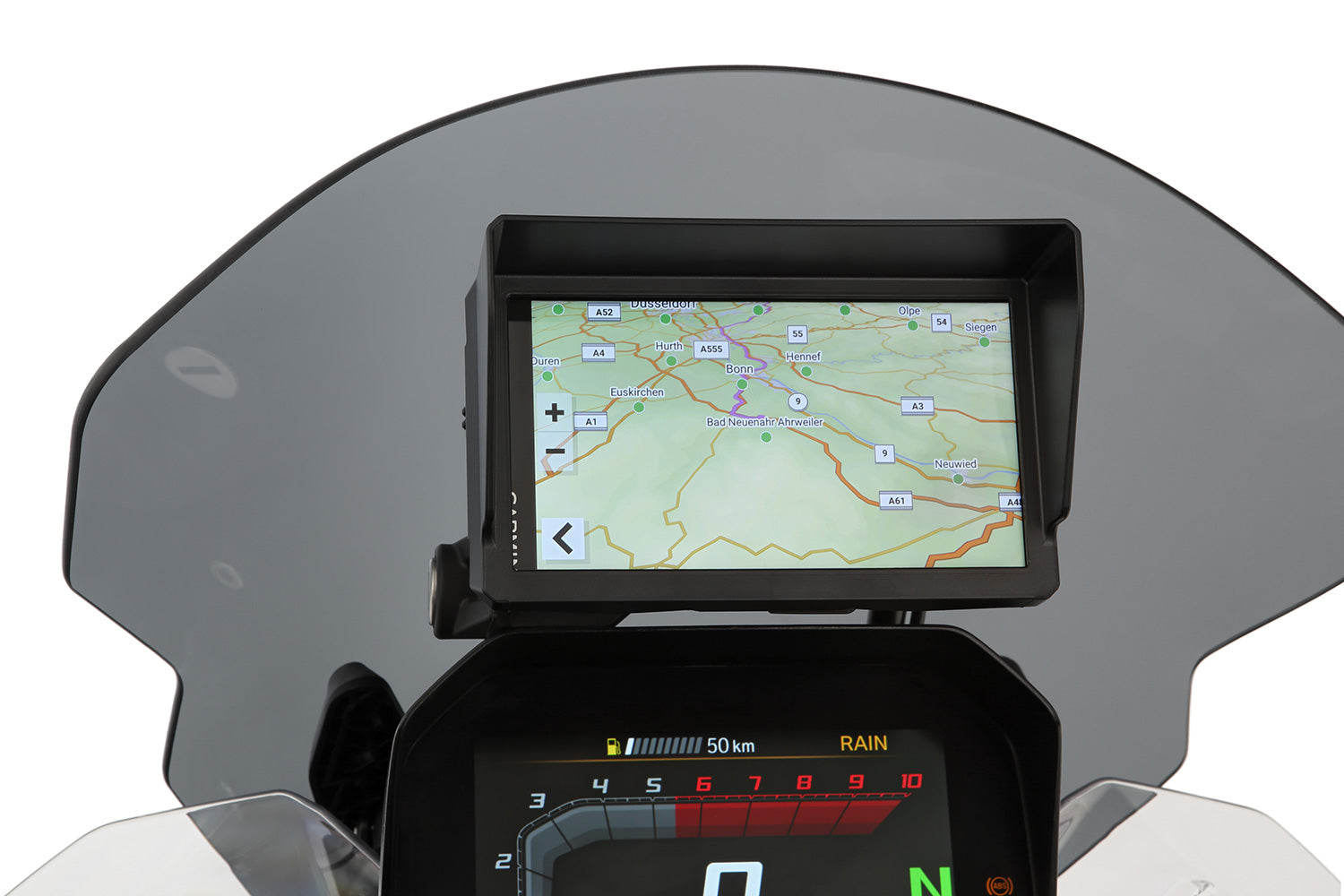 Wunderlich Sun Visor For Garmin Zumo XT2 | Black | BMW R nineT - Pyramid Motorcycle Accessories