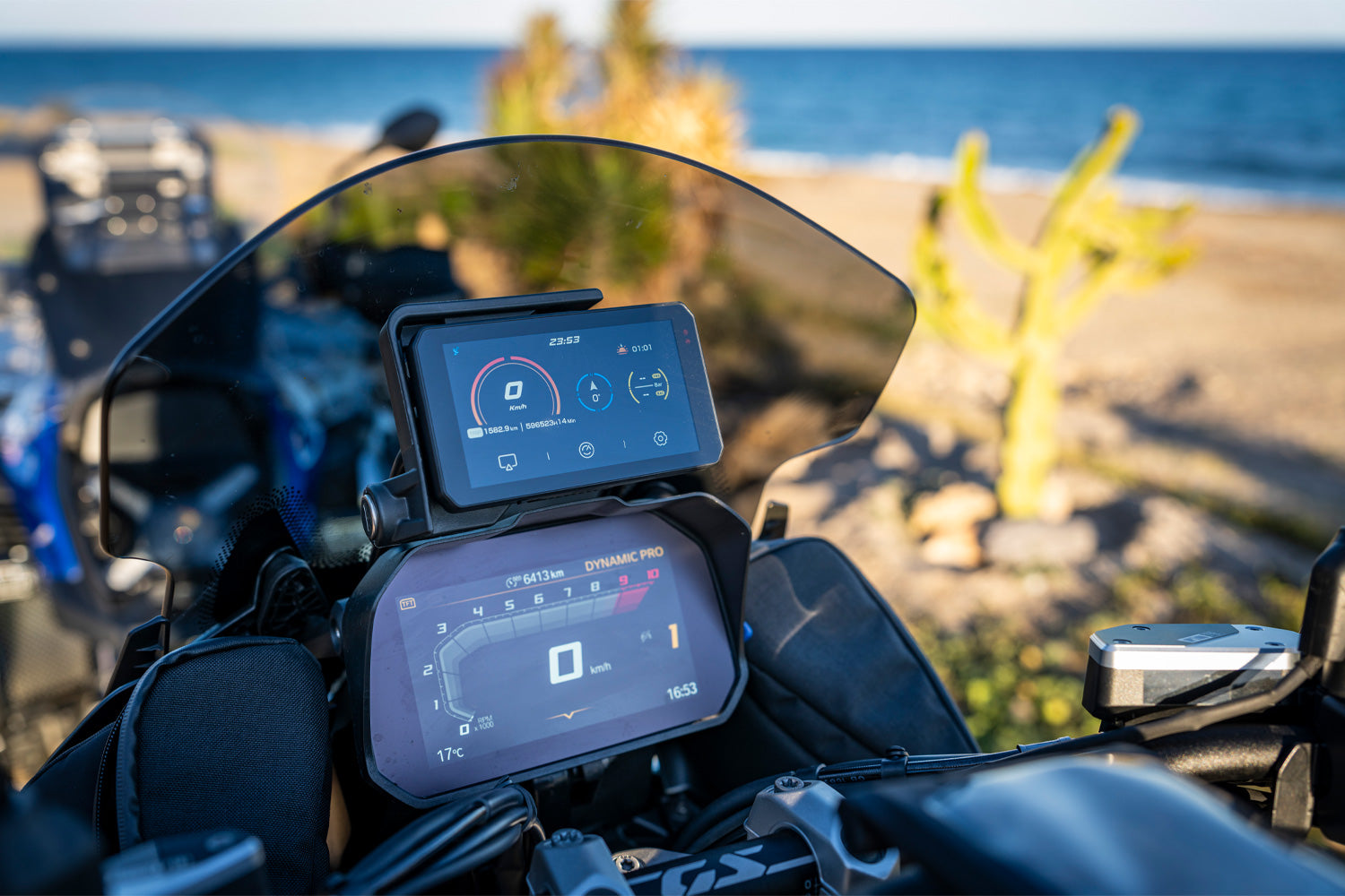 Wunderlich TFT Display Anti-Theft Protection with Sun Visor Preparation - Pyramid Motorcycle Accessories