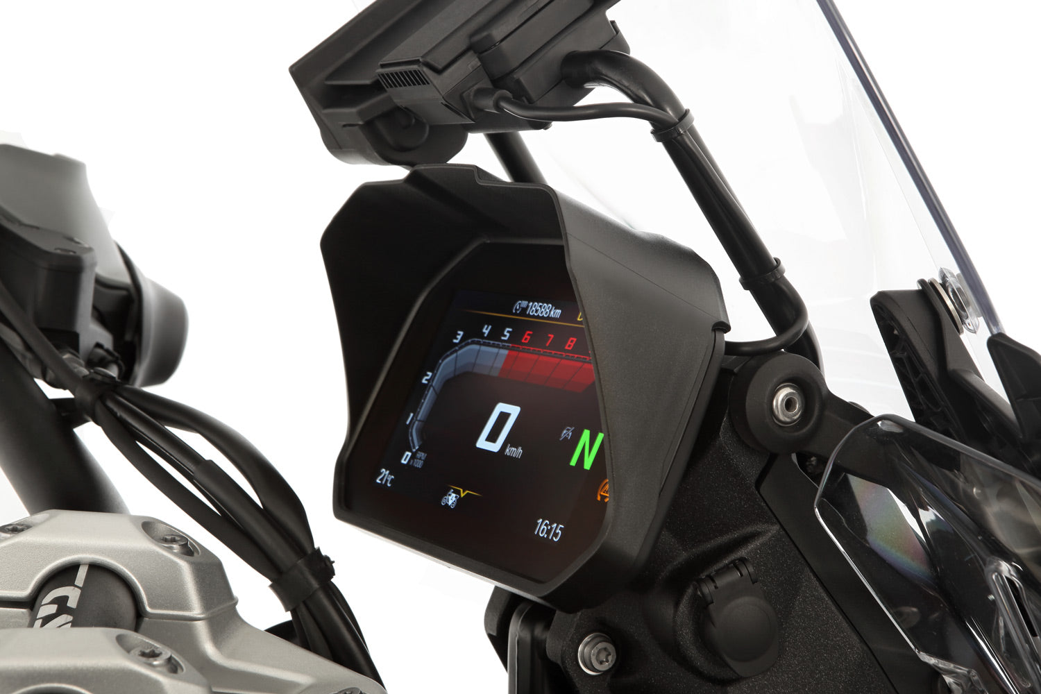 Wunderlich TFT Display Anti-Theft Protection with Sun Visor Preparation - Pyramid Motorcycle Accessories