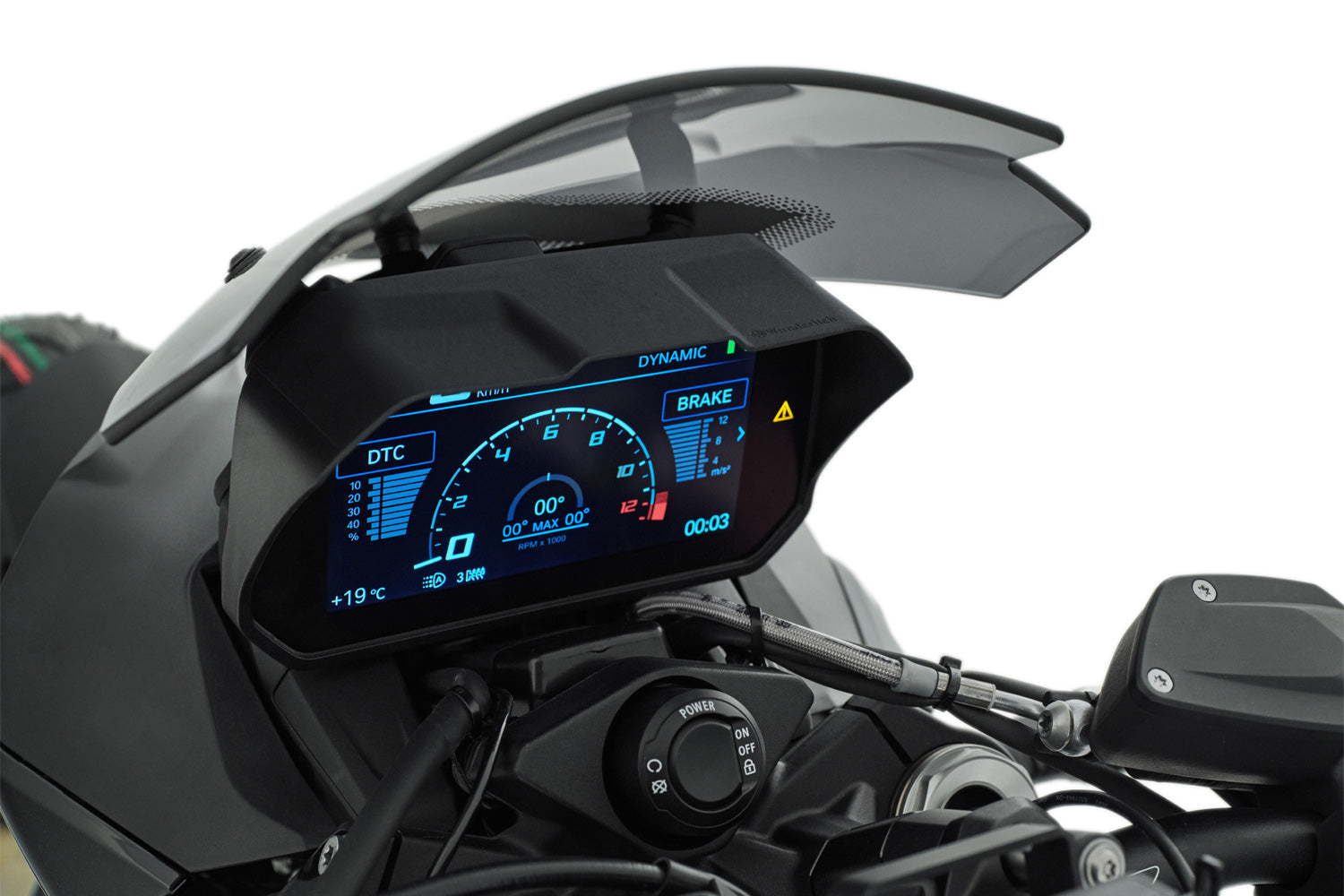 Wunderlich TFT Display Anti-Theft Protection with Sun Visor Preparation - Pyramid Motorcycle Accessories