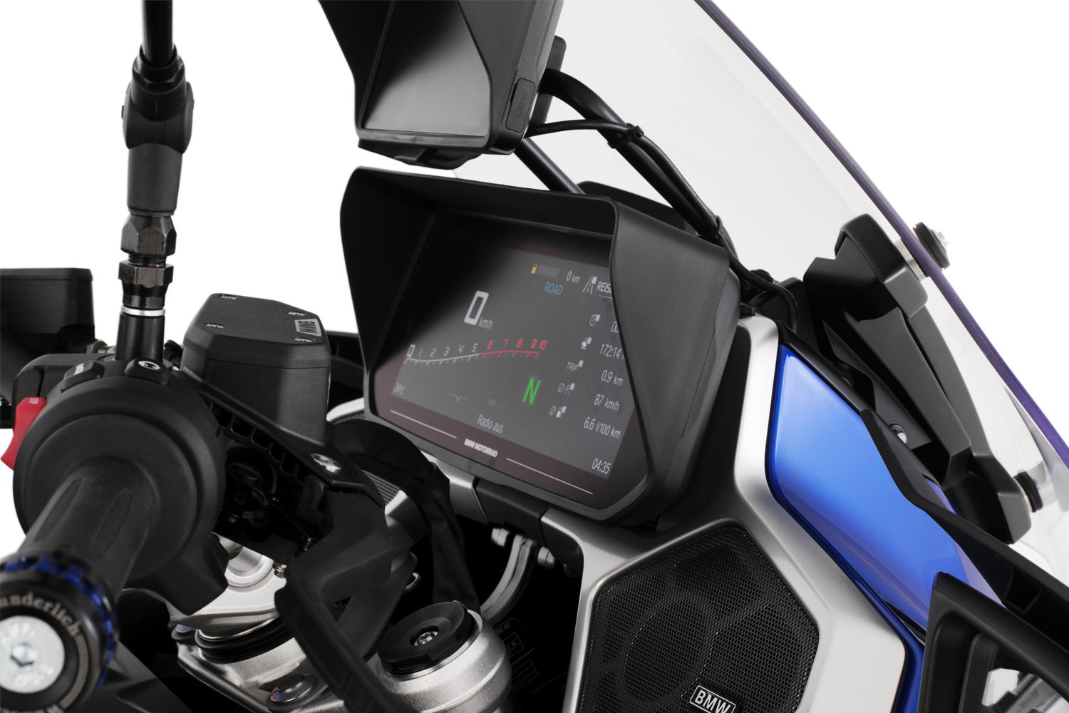 Wunderlich Glare Shield for TFT 10.25” Cockpit | Black | BMW R 1250 RT - Pyramid Motorcycle Accessories