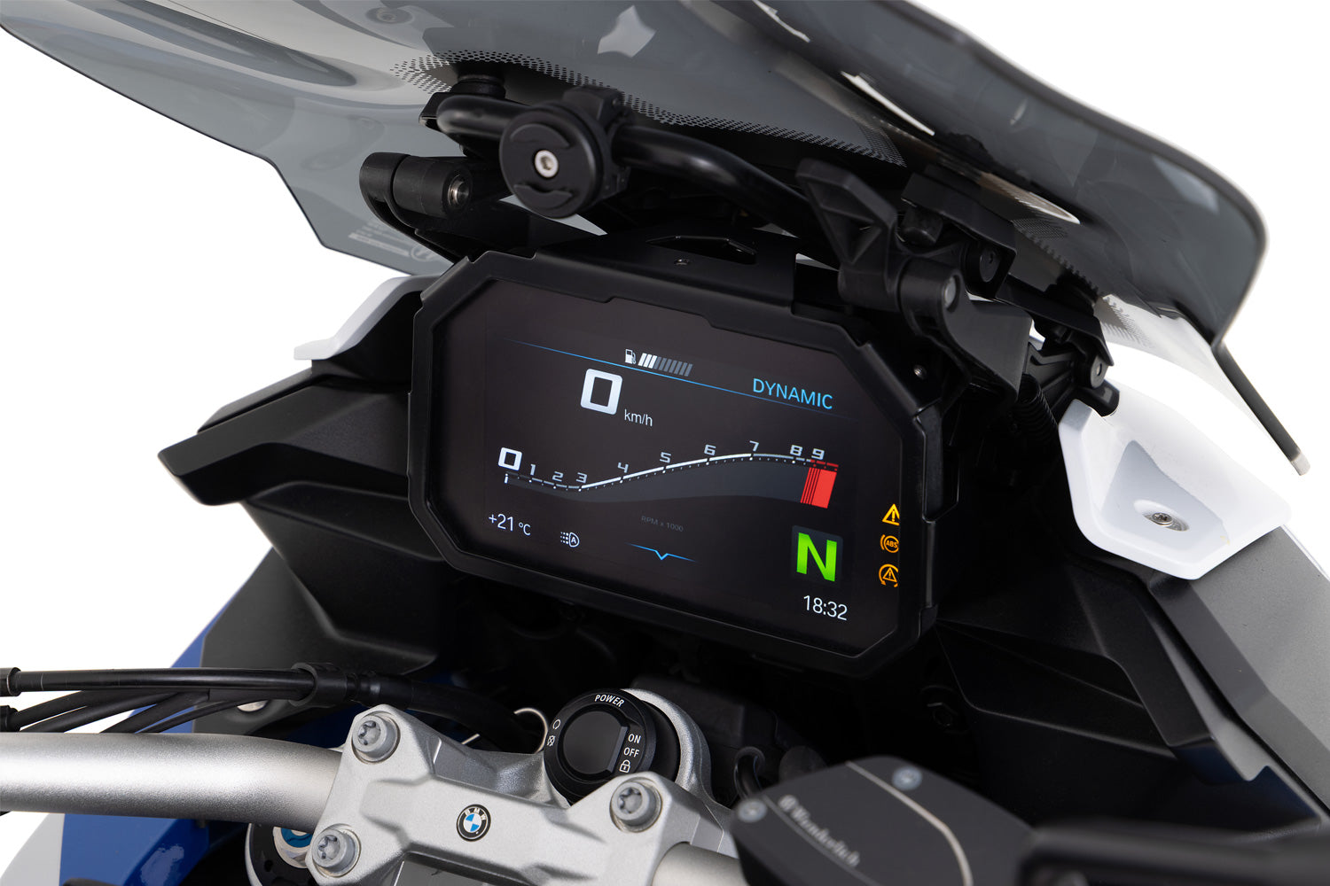 Wunderlich TFT Display Anti-theft Protection with Sun Visor Preparation | BMW S 1000 XR - Pyramid Motorcycle Accessories