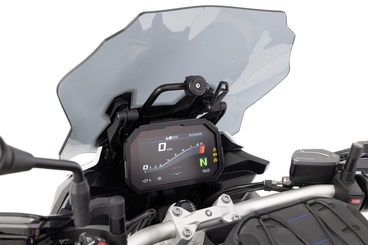 Wunderlich TFT Display Anti-theft Protection with Sun Visor Preparation | BMW S 1000 XR - Pyramid Motorcycle Accessories