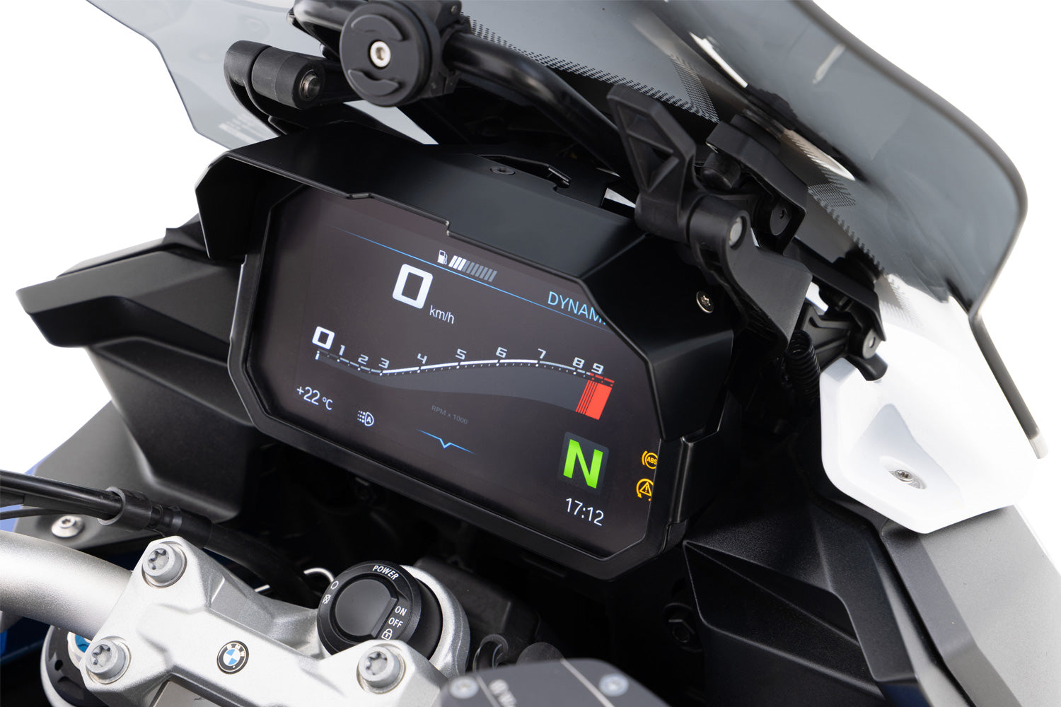 Wunderlich TFT Display Anti-theft Protection with Sun Visor Preparation | BMW S 1000 XR - Pyramid Motorcycle Accessories