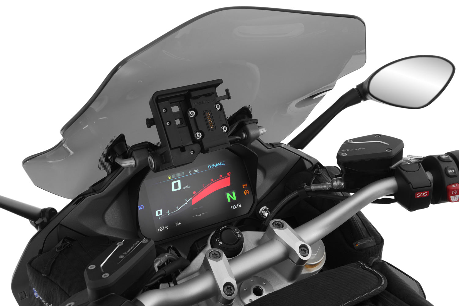 Wunderlich Base Holder For Original Navigator | F 750 GS | Black - Pyramid Motorcycle Accessories