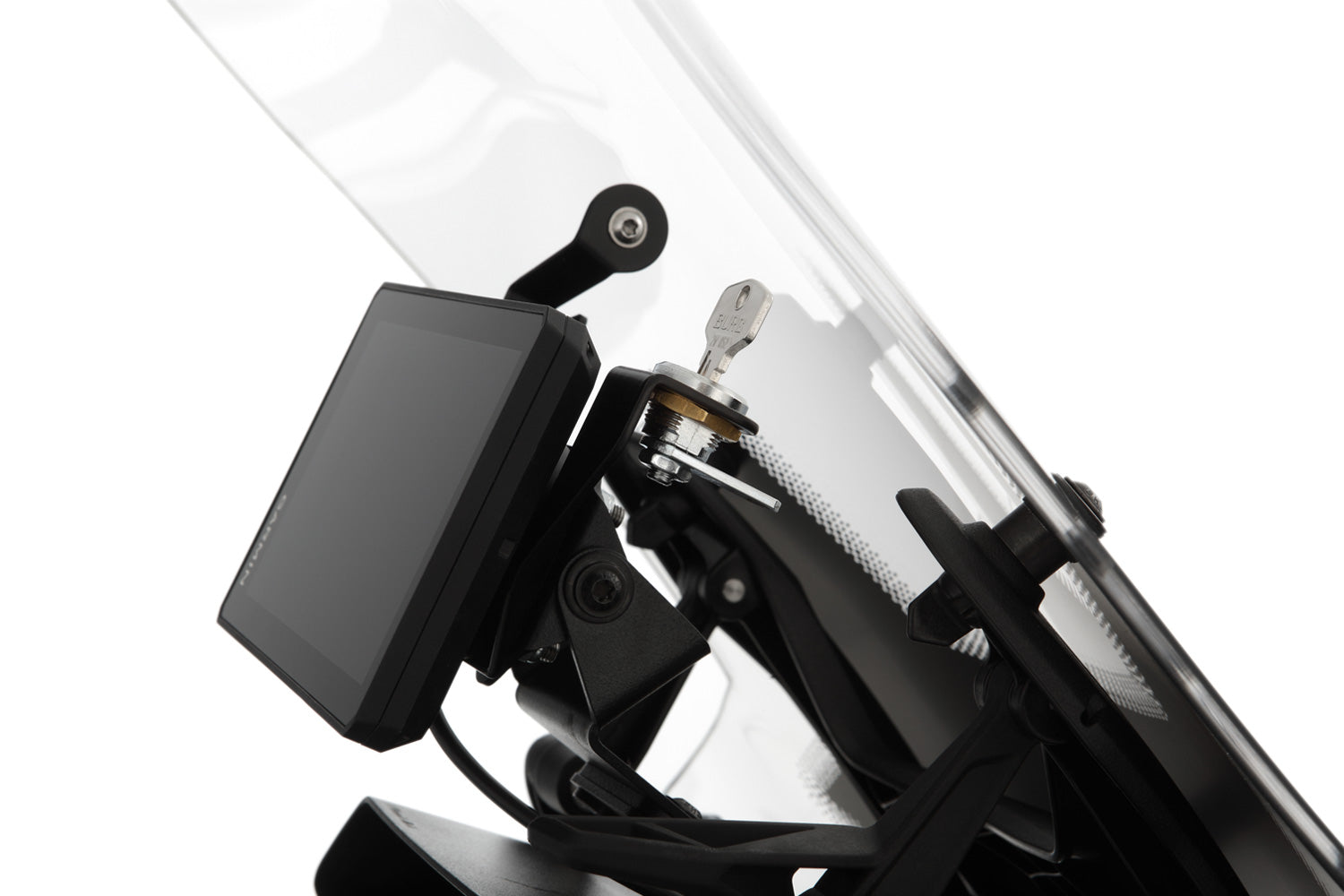 Wunderlich Sun Visor For Garmin Zumo XT | Black | BMW R nineTΒ -Β Β Pyramid Motorcycle Accessories