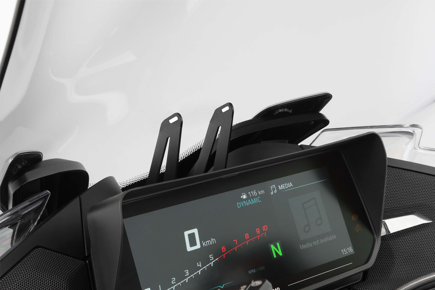 Wunderlich Base Holder For Original Navigator | R 1250 RT | Black - Pyramid Motorcycle Accessories