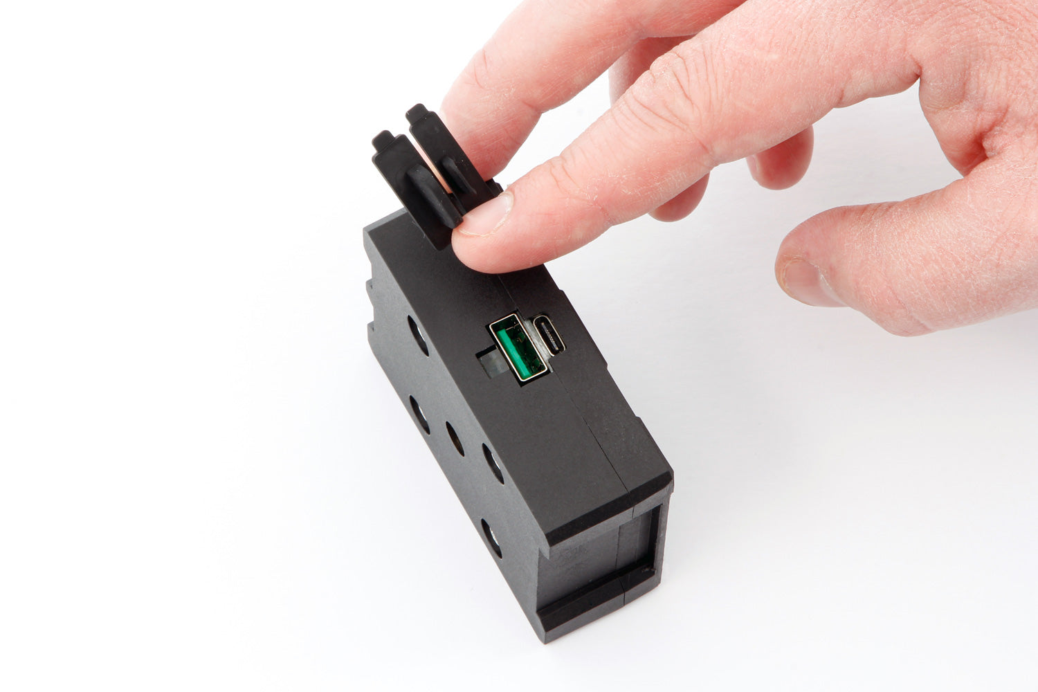 Wunderlich USB Charging Box with Anti Vibration Module SPC+ Inductive | Black - Pyramid Motorcycle Accessories