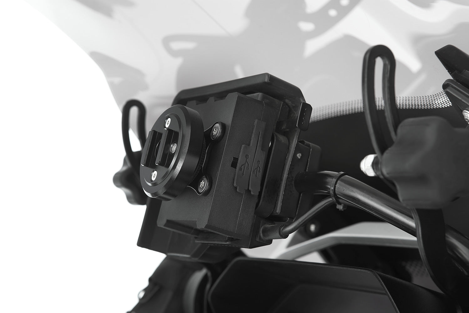 Wunderlich Usb Charging Box Sp Connect Anti Vibration Module | Black - Pyramid Motorcycle Accessories