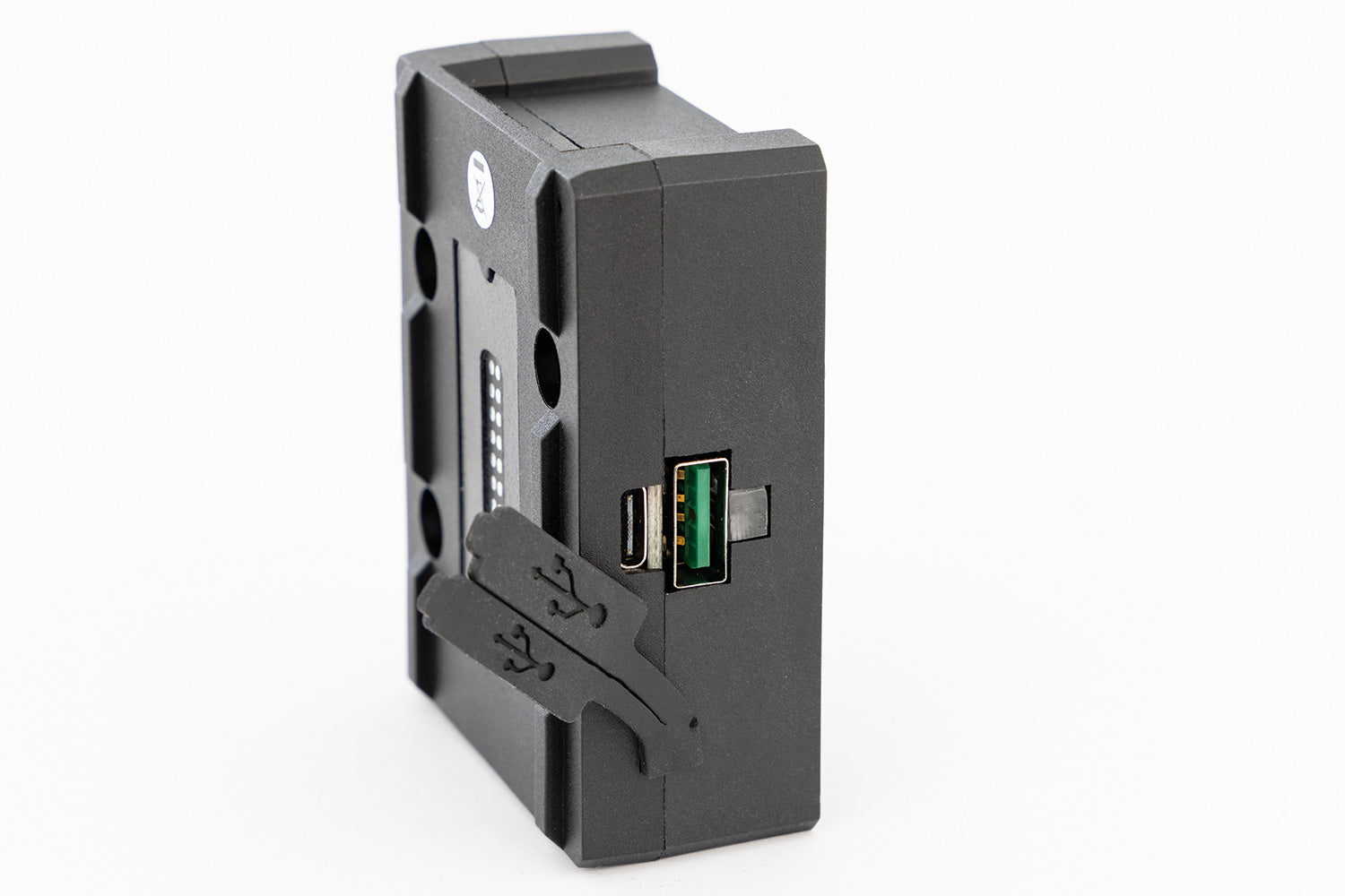 Wunderlich USB Double Socket USB-C with Socket Installation | Black | BMW R 1300 GS - Pyramid Motorcycle Accessories