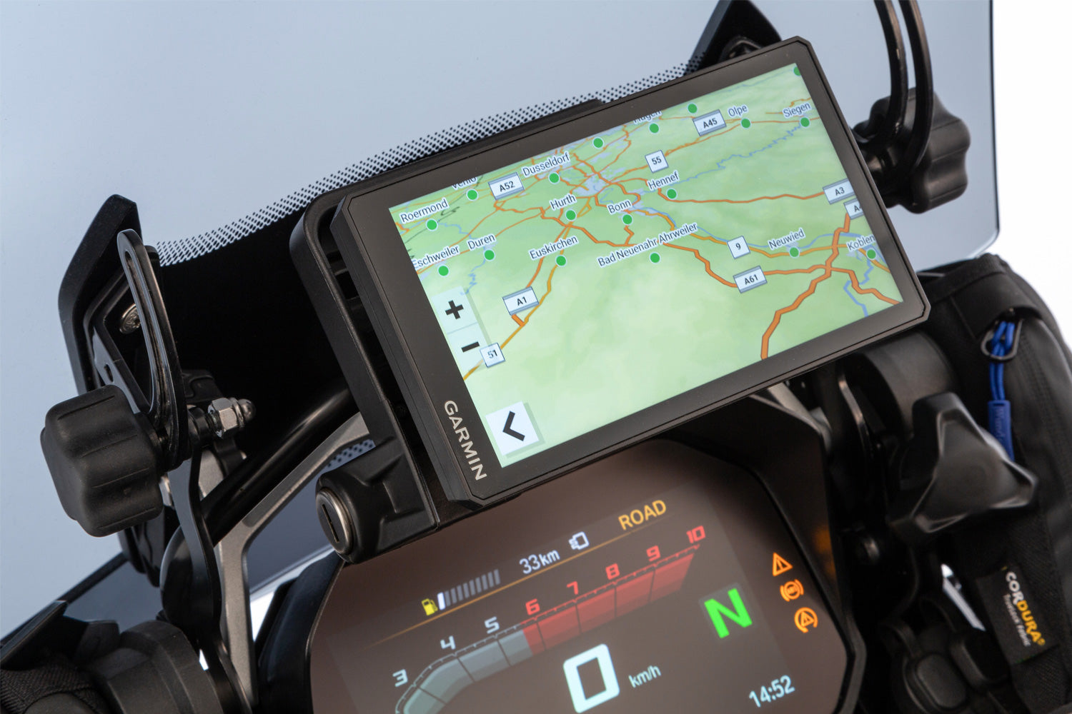 Wunderlich Navigation Adapter for Garmin and TomTom on BMW Navigator Preparation | Black - Pyramid Motorcycle Accessories