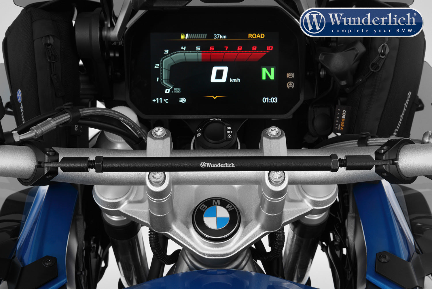 Wunderlich Universal Crossbar 250mm | Silver | BMW F 650 GS - Pyramid Motorcycle Accessories