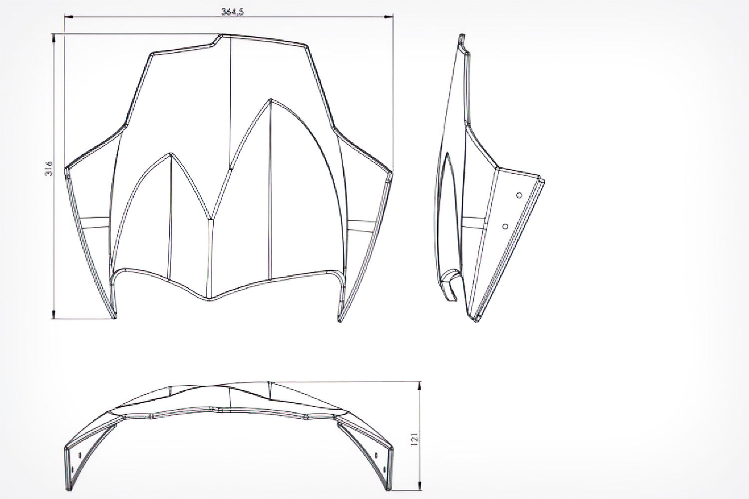 Wunderlich Windshield Flowjet | Black | BMW F 750 GS - Pyramid Motorcycle Accessories