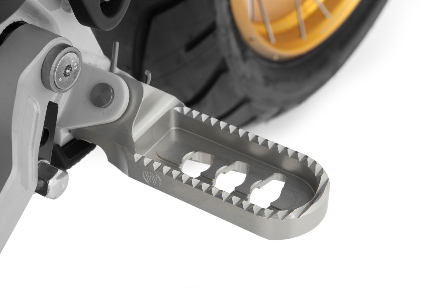 Wunderlich Lower Footrests Ergo-comfort | Silver - Pyramid Motorcycle Accessories