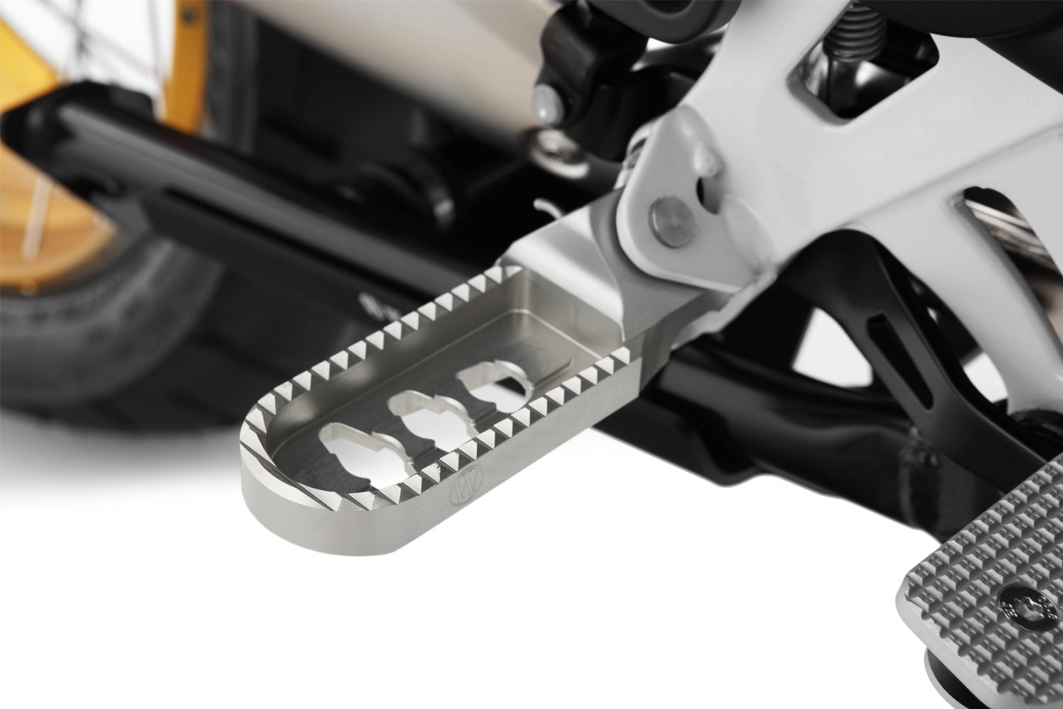 Wunderlich Lower Footrests Ergo-comfort | Silver - Pyramid Motorcycle Accessories