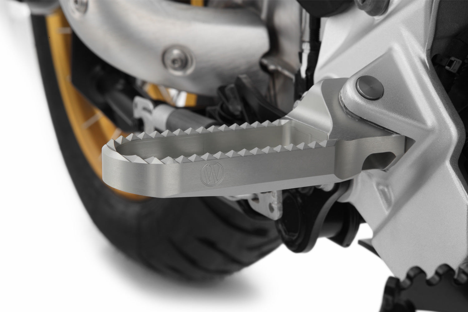 Wunderlich Lower Footrests Ergo-comfort | Silver - Pyramid Motorcycle Accessories
