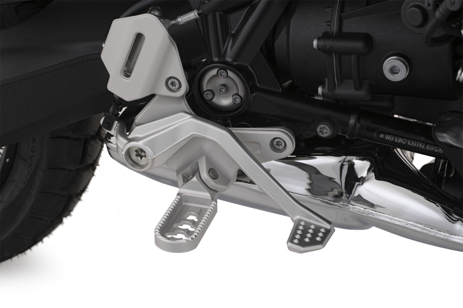 Wunderlich Lower Footrests Ergo-comfort | Silver - Pyramid Motorcycle Accessories