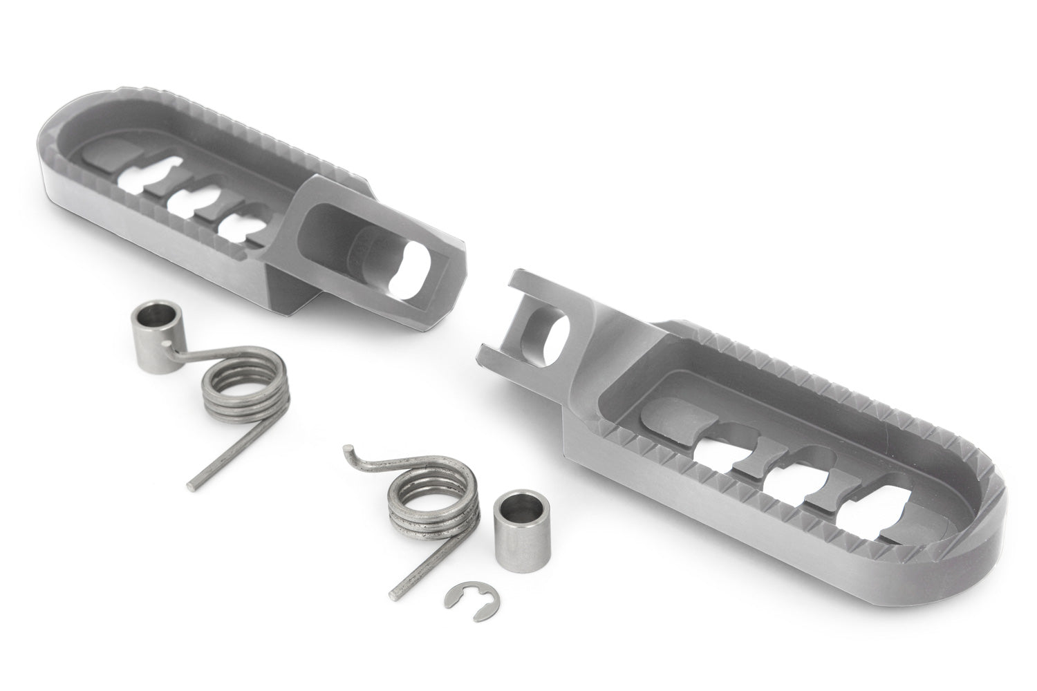 Wunderlich Lower Footrests Ergo-comfort | Silver - Pyramid Motorcycle Accessories