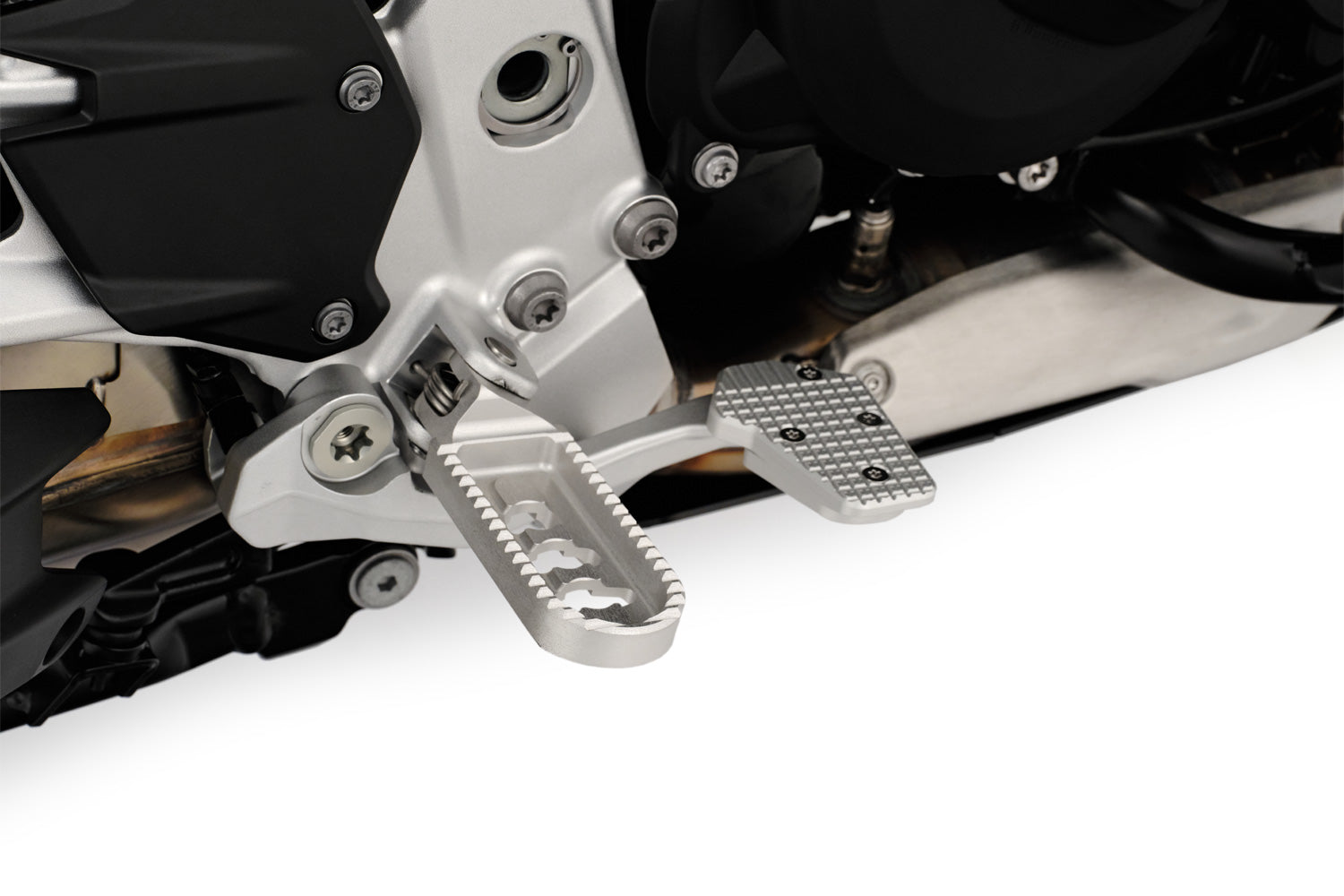 Wunderlich Lower Footrests Ergo-Comfort | Silver | BMW M 1000 R - Pyramid Motorcycle Accessories