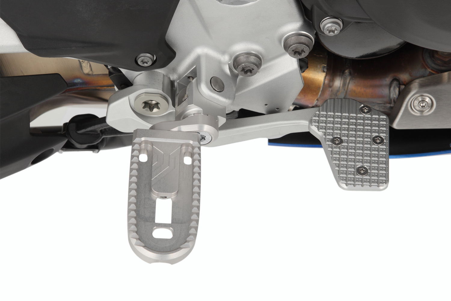 Wunderlich Vario Footrest Evo1 Pair | Silver - Pyramid Motorcycle Accessories