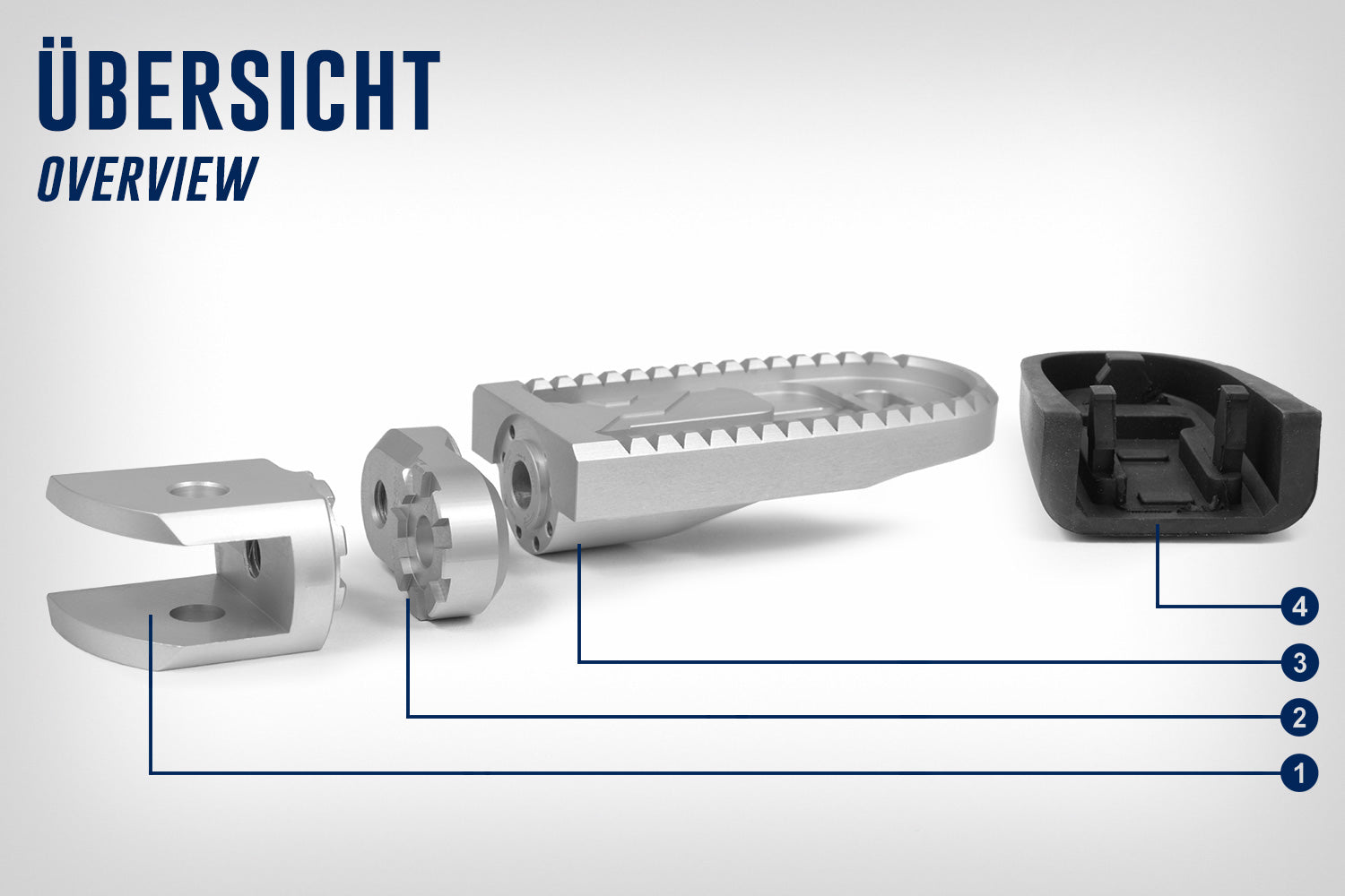Wunderlich Vario Adapter Evo1 Pair 30mm | Silver | BMW R nineT - Pyramid Motorcycle Accessories