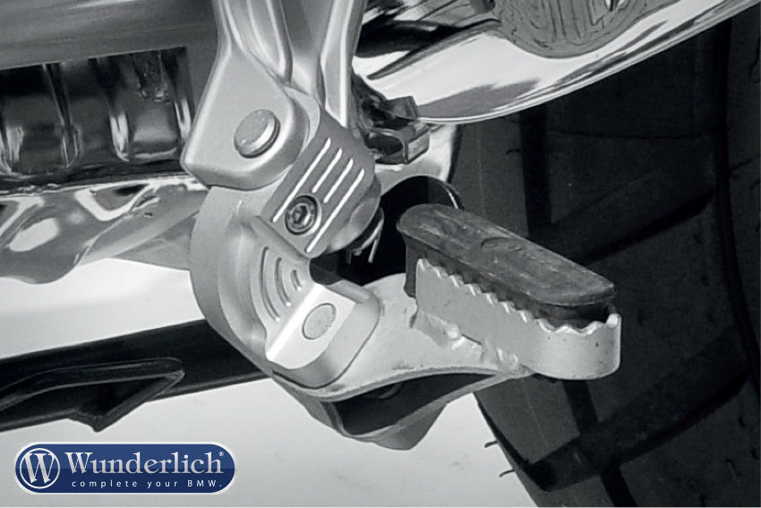 Wunderlich Ergo Rider Footrest Lowering Kit for BMW | R 1300 RT | Black - Pyramid Motorcycle Accessories