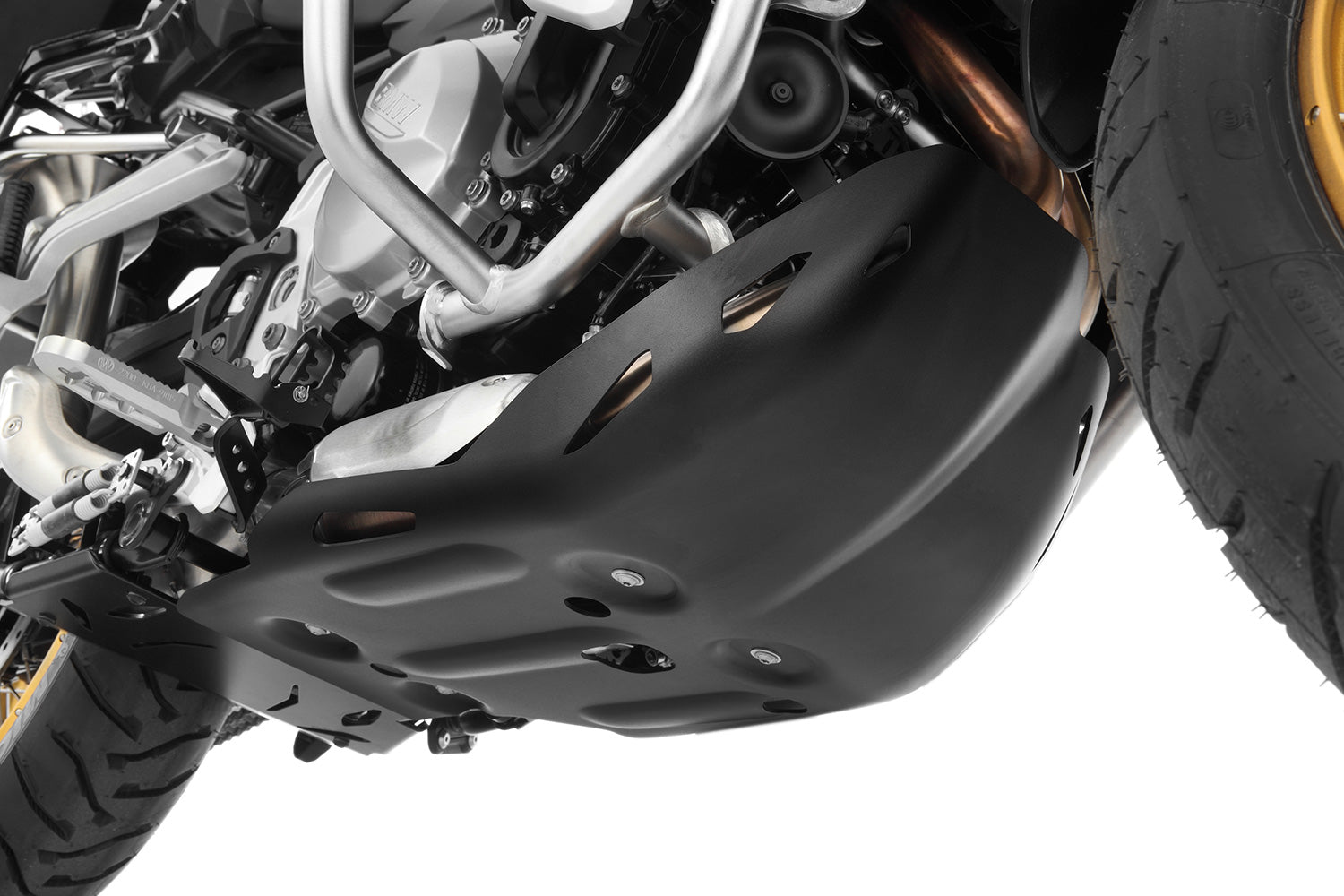 Wunderlich Engine Protection Extreme Euro 4 For Original Plate | Black - Pyramid Motorcycle Accessories