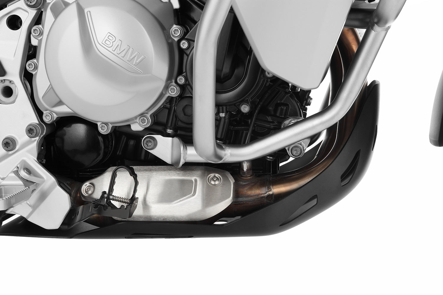 Wunderlich Engine Protection Extreme Euro 4 For Original Plate | Black - Pyramid Motorcycle Accessories