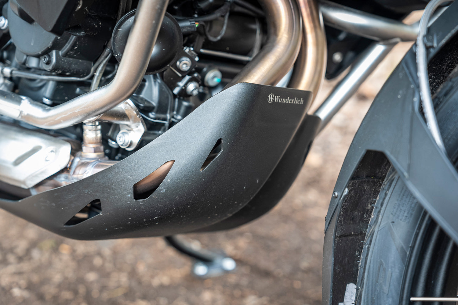 Wunderlich Engine Protection Plates Extreme | Black-Silver - Pyramid Motorcycle Accessories
