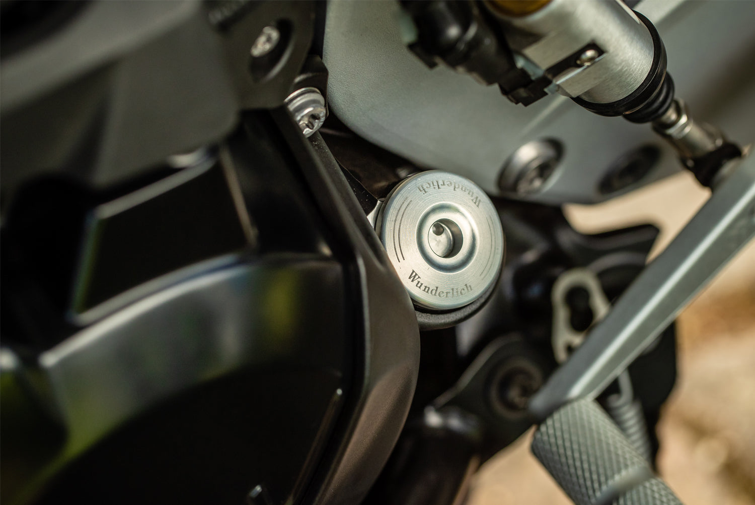 Wunderlich Secure Oil Plug with Dipstick | Titanium | BMW F 900 GS - Pyramid Motorcycle Accessories